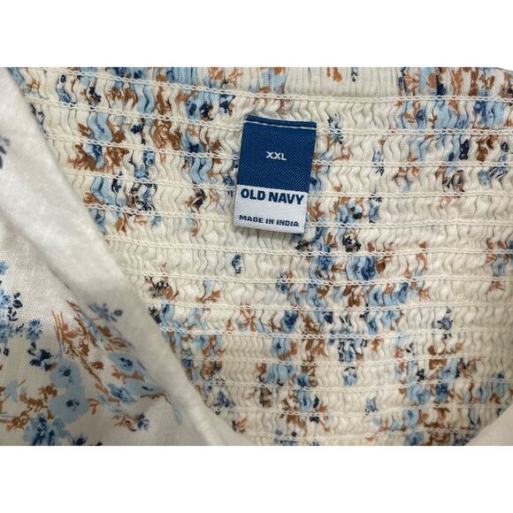 Old Navy Womens XXL Floral Sundress Sleeveless White & Blue - Picture 3 of 5